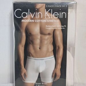 Calvin Klein Modern Cotton Stretch XL Boxer Brief 2-pack White NB1087G-100